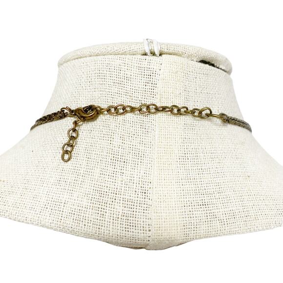 Vintage Twisted Beaded Rope Gold Black Chunky Statement Necklace - Picture 6 of 6